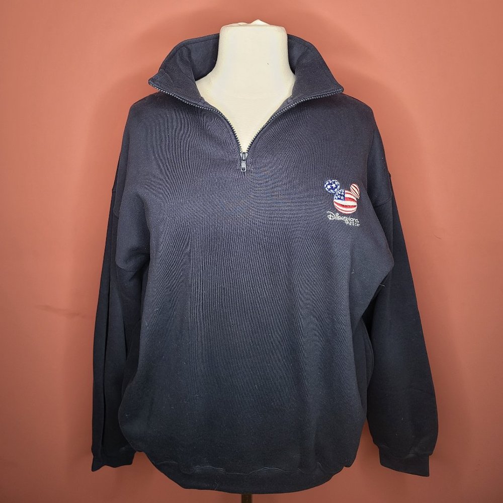 Navy Blue Quarter Zip Sweatshirt